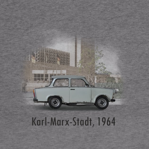 A Trabant in Karl-Marx-Stadt by DaJellah